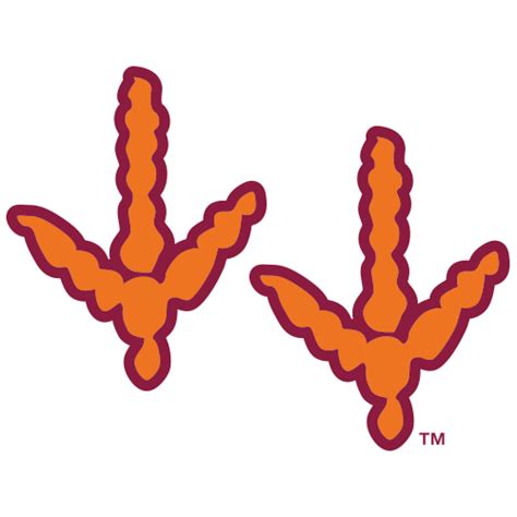 Logo Virginia Tech Hokies Hokiebird Foot Print Fanapeel