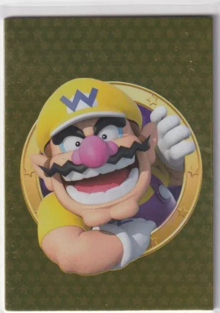 PANINI SUPER MARIO Trading Carte Mappa No 155 Oro Card Wario EUR 2 45