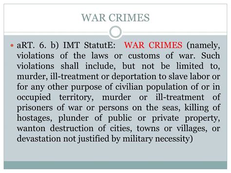 Ppt Crime Of Aggression And War Crimes Ius Ad Bellum V Ius In Bello Powerpoint Presentation