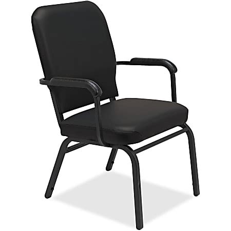 Lorell Big Tall Padded Vinyl Seat Vinyl Back Stacking Chair Seat