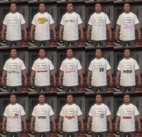 GTA T Shirts For Franklin GTA5 Mods