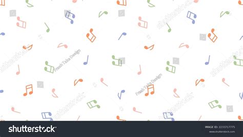 Seamless Banner Colorful Musical Notes Stock Vector (Royalty Free ...