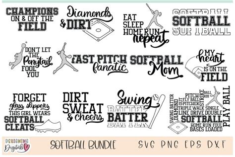 Softball SVG Bundle, Softball Mom Shirt svg, Softball PNG