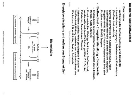 Biochemie Und Stoffwechsel Biochemie Stoffwechsel