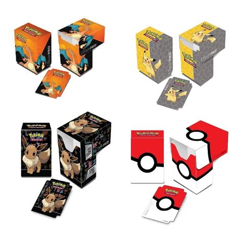 Deck Box Pokemon Oficial Ultra Pro Pikachu Charizard Eevee Shopee Brasil