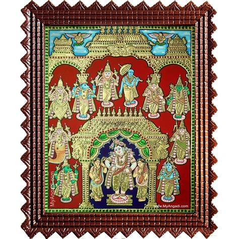 Krishna Dasavatharam Tanjore Painting Buy Tanjore Paintings Online