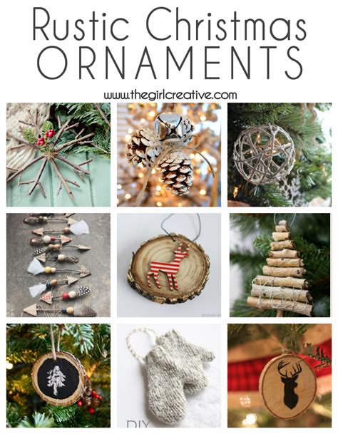 DIY Rustic Christmas Ornaments - The Girl Creative