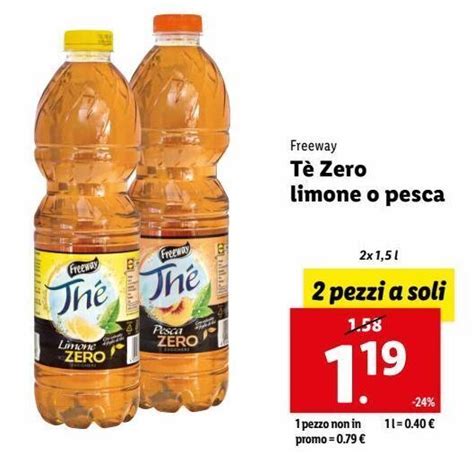 T Zero Limone O Pesca Offerta Di Lidl