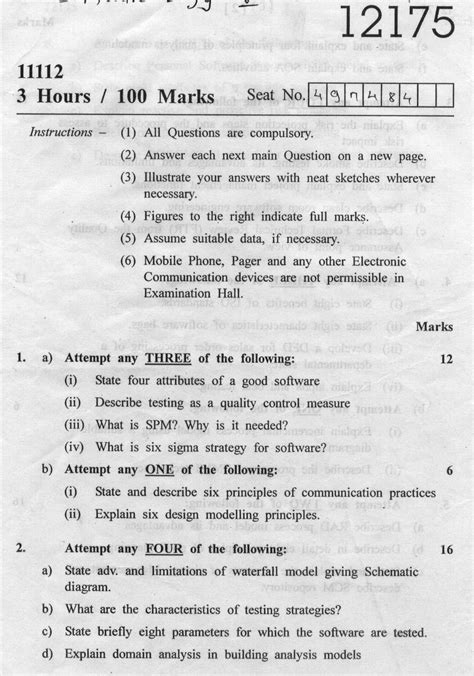 Diploma Diploma Question Papers Msbte