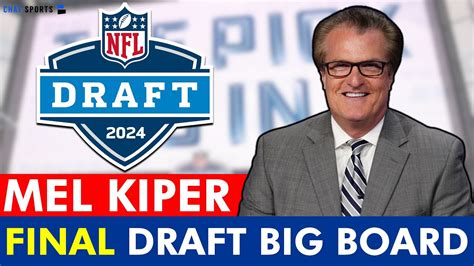 Mel Kipers FINAL 2024 NFL Draft Big Board Reaction To Top 32 NFL