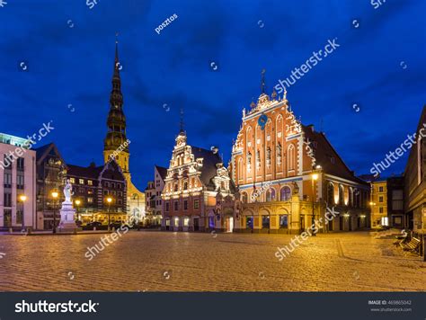 Riga Night Latvia Stock Photo 469865042 - Shutterstock