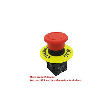 Buy Mxuteuk 2nc 22mm Emergency Stop Push Button Switch Red Mushroom