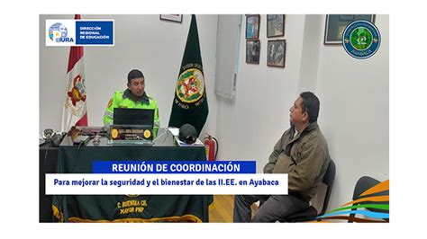 Reunión de coordinación entre Director de UGEL Ayabaca y Comisario de