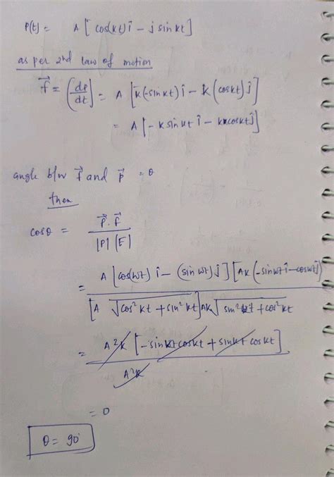 Q 1 A Particle Moves In The X Y Plane Under The Influence Of A Force