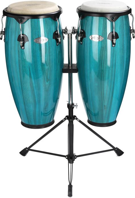 Toca Percussion Synergy Wood Congas - Bahama Blue | Sweetwater