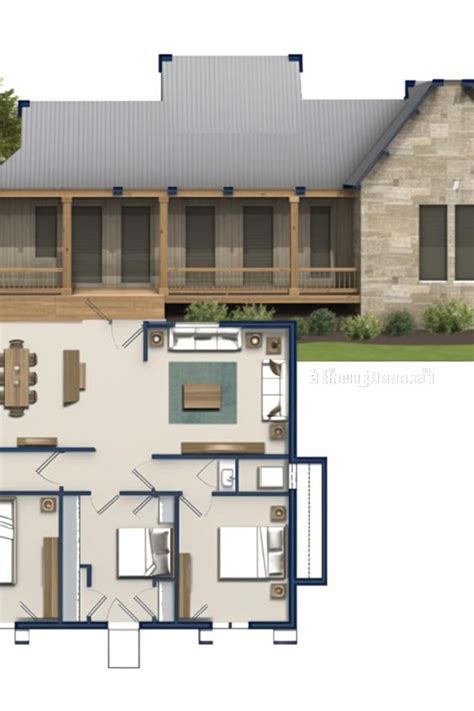 2 Story Barndominium Floor Plans | Rustic Mountain Cottage Design