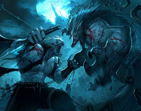 Werewolf Vs Vampire Werewolf Hunter Werewolf Art Halloween Vampire