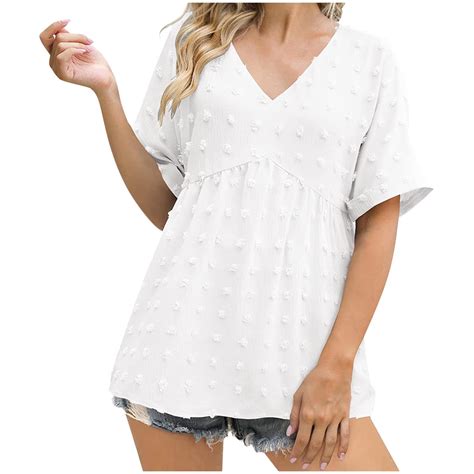 Hapimo Women S Trendy Loose Dressy Tops Babydolls Tunic Clearance V