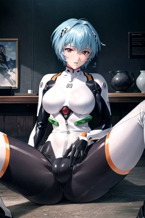 Form Fitting Clothes Ayanami Rei Evangelion Futanari Hentai AI Porn