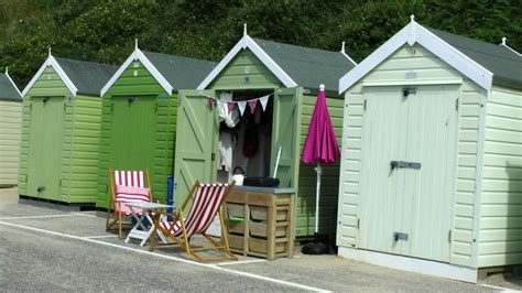 Beach Huts At The Beach Free Stock Photo Public Domain Pictures