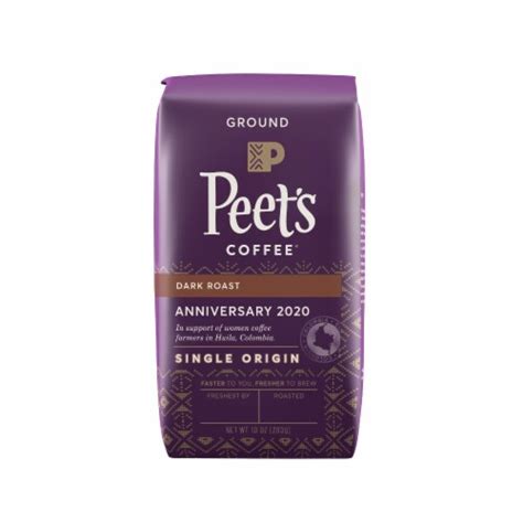 Peet S Coffee Anniversary Blend Dark Roast Ground Coffee 10 Oz Kroger