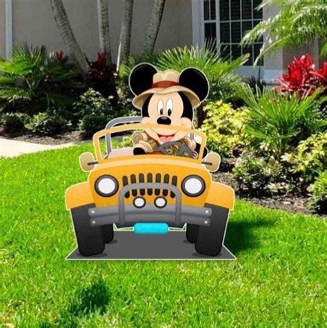 Mickey In A Safari Jeep Etsy