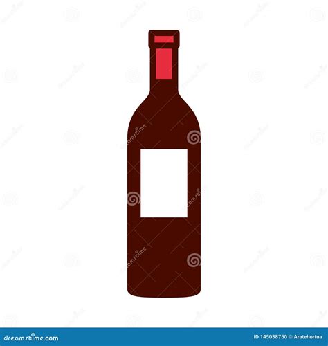 Cartoon Wine Bottle Emoji Icon Isolated Stock Vector Illustration Of