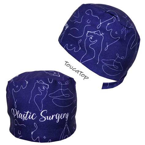 Gorro Cir Rgico Silhuetas Plastic Surgery Azul Marinho Toucatop