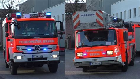 3 Fach HLF Reserve DLK Der Feuerwache 1 Essen Auf Einsatzfahrt YouTube