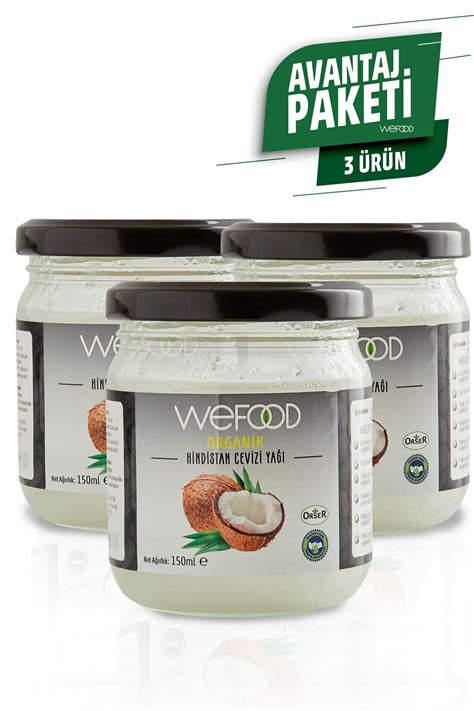 Wefood Organik Hindistan Cevizi Yağı 150 Ml 3 lü Avantaj Paketi Fiyatı