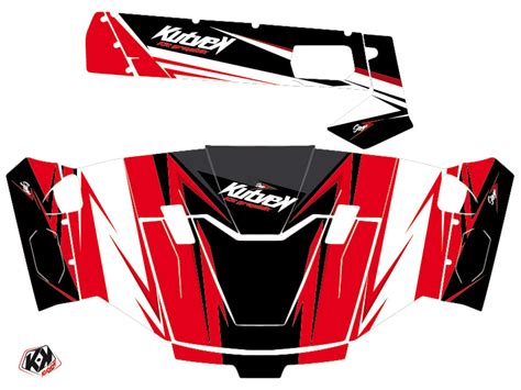 Cf Moto U Force Utv Stage Graphic Kit Black Red Kutvek