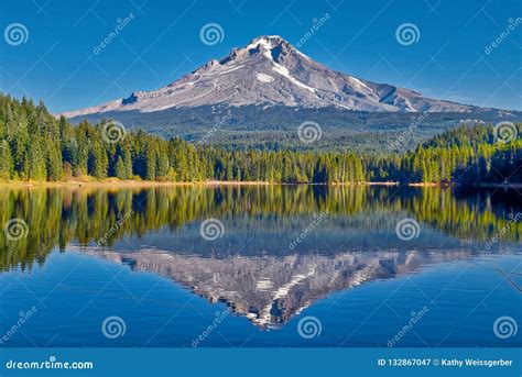 Capa Do Mt Refletida No Lago Trillium Imagem De Stock Imagem De