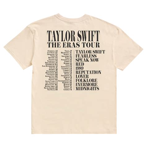 Taylor Swift The Eras Tour White T-Shirt | Taylor Swift Official AU ...