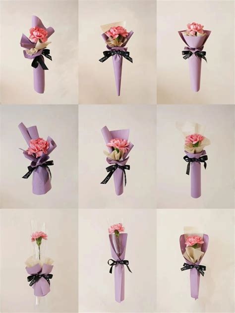 Single Flower Bouquet Wrapping Idea Single Flower Bouquet Diy