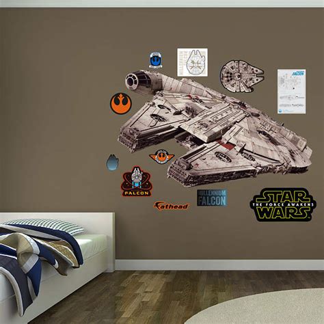 Millennium Falcon - Star Wars: The Force Awakens Wall Decal | Shop ...