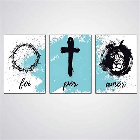 Kit 3 Quadros Decorativos Placas Amor Fé Agradeço Frases Mdf Leroy Merlin