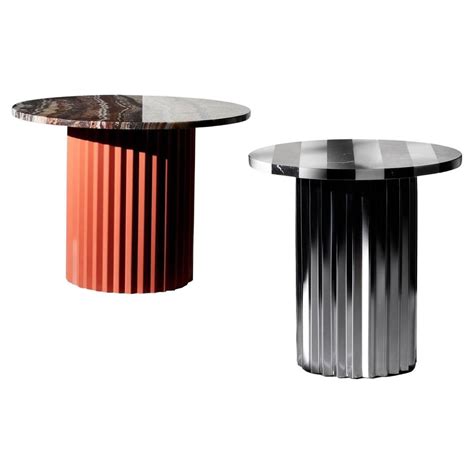 Tables en Marbre par Lisette Rützou Set de 2 en vente sur Pamono