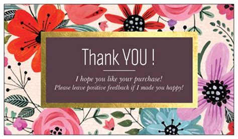 100 Professional Thank You Cards Ebay Poshmark Ebay Seller Feedback