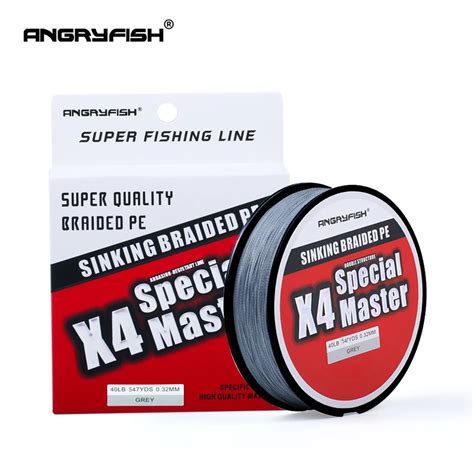 Angryfish X4 500m Master Series 4 1 Fast Sinking Braided Line Double