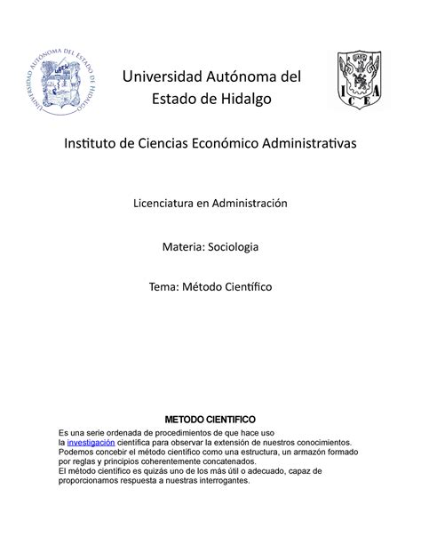 Act Extra Metodo Cientifico Universidad Autónoma del Estado de