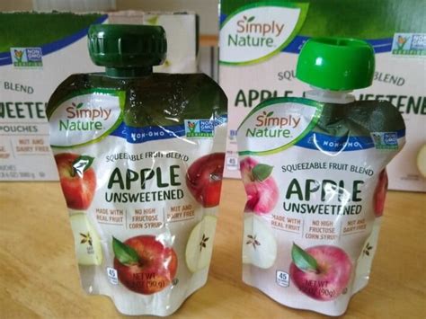 Simply Nature Apple Unsweetened Squeezeable Fruit Blend Aldi Reviewer