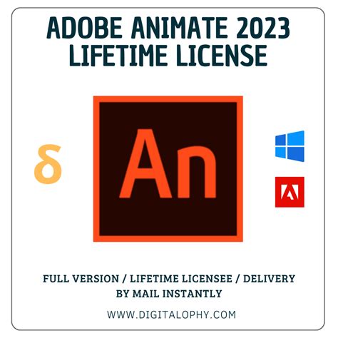 Lifetime License Preactived For Adobe Animate 2023 For Windows Digitalophy