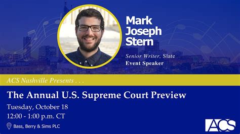 The Annual Us Supreme Court Preview Featuring Mark Joseph Stern Youtube