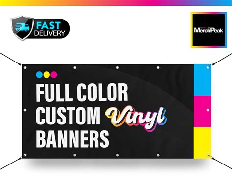 Full Color Custom Vinyl Banners Next Day Production - Etsy