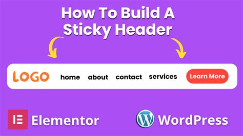 Create A Stunning Sticky Header With Elementor