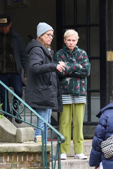 Michelle Williams And Jenny Slate On The Set Of Dying For Sex In Brooklyn 04182024 Hawtcelebs