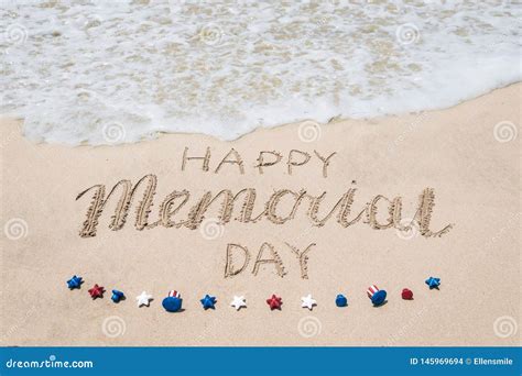 Memorial Day Background On The Beach Near Ocean Stock Photo Image Of