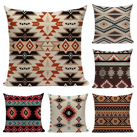 18 Southwestern Native Aztec Pattern Throw Pillow Cover Decorzee