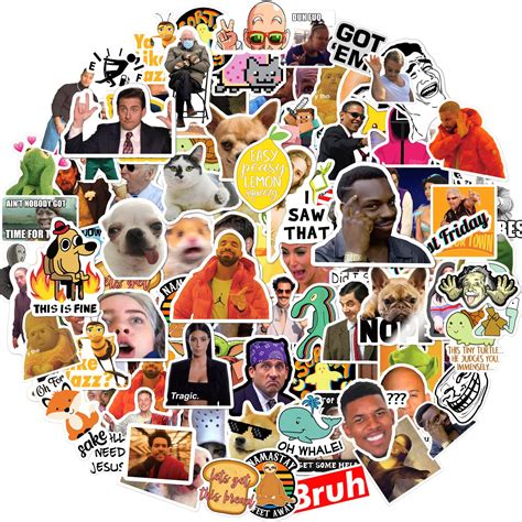 Amazon.com: 220PCS Funny Meme Stickers Pack for Laptop, Trendy Vinyl ...