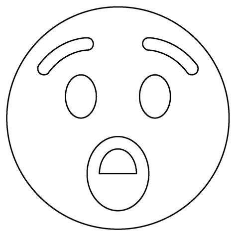 Astonished Face Emoji Coloring Page Colouringpages